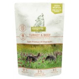 Hrana umeda, Pouch Isegrim Dog Junior Turkey &amp; Beef, 410 g