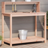 Masă Plantare vidaXL Lemn Douglas 108x50x109.5cm, Rafturi, Maro, Banc lucru gradina, Ghivece &amp; Accesorii