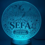 Lampa 3D pentru sefa , 16 Culori, Telecomanda E i USB, Cadou cu Mesaj
