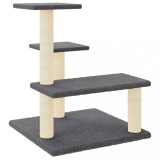 Cumpara ieftin Ansamblu pisici cu stalpi din funie sisal, gri inchis, 61 cm