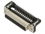 Conector D-Sub 25 Pin Soclu 90&deg; THT M3