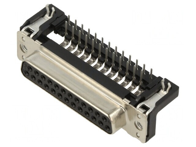 Conector D-Sub 25 Pin Soclu 90&deg; THT M3