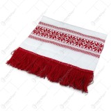 Fata de masa in forma dreptunghica. tesuta cu motive populare si decorata cu franjuri la capete