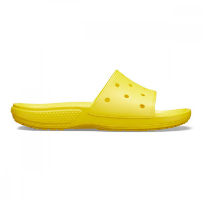 Papuci Classic Crocs Slide Iconic Crocs Comfort Galben - Lemon foto