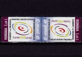 RO 2005 LP 1696a,&quot;Summit-ul Soc. Info. Tunis &quot;, pereche tete-beche, MNH, Nestampilat