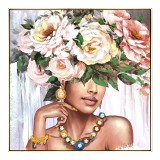 Cumpara ieftin Tablou canvas Flowergirl 82x4.5x82 cm