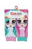Șosete haioase cu model fetițe, Conte Kids Funny Legs 463 - Roz-Turcoaz, 27-29 (18)