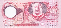 Bancnota Tonga 2 Pa&#039;anga (1995) - P32d UNC ( serie C/4 - vezi descriere )