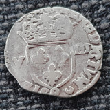 Franta 1/8 ecu (1578-1589) argint Rennes Henric lll