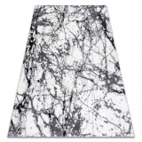Covor modern COZY 8871 Marble, Marmură - structural două niveluri de l&acirc;nă gri, 160x220 cm, Dreptunghi, Lana