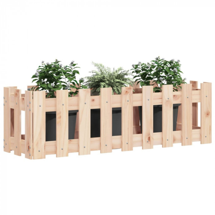 Pat &icirc;naltat gradina design gard 100x30x30 cm lemn de pin tratat GartenMobel Dekor