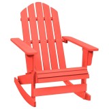 Cumpara ieftin Scaun de gradina Adirondack, rosu, lemn masiv de brad