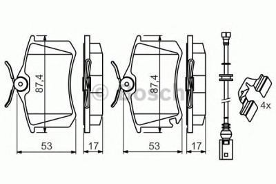 Set placute frana,frana disc PEUGEOT 307 SW (3H) (2002 - 2016) BOSCH 0 986 494 598 foto