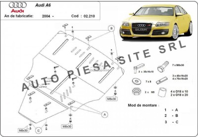 Scut metalic motor Audi A6 C6 fabricat in perioada 2004 - 2011 (fara laterale) APS-02,210 foto