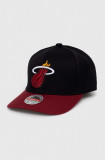 Cumpara ieftin Mitchell&amp;Ness șapcă din amestec de l&acirc;nă Miami Heat culoarea negru, cu imprimeu