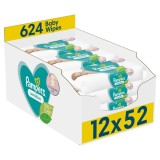 Servetele umede Pampers Sensitive, 12 pachete x 52, 624 buc