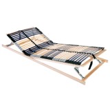 vidaXL Bază cu lamele Manual Maro 80 x 190 cm Lemn de fag masiv