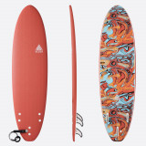 Placă surf spumă 7&#039; 500 Portocaliu