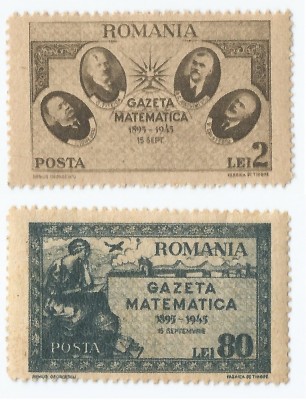 *Romania, LP 180/1945, Gazeta Matematica, eroare, NNH foto