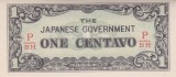 Bancnota Filipine 1 Centavo (1942) - P102b UNC ( ocupatia japoneza - vezi descriere )