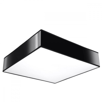 Lampă De Tavan Horus Negru Pvc 3 Becuri Pătrate Minimalistă De Interior foto