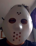 Masca hochei plastic Marime Universala Jason Voorhees GRATUIT M9, Alb