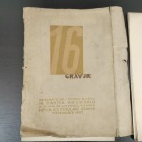 ALBUM CU 16 GRAVURI ORIGINALE - 10 ANI DE LA PROCLAMAREA R.P.R 1947-1957