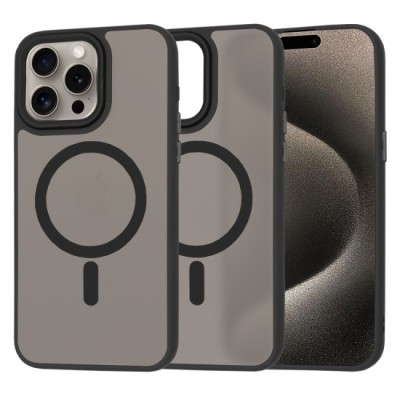 Husa pentru iPhone 15 Pro Max - Techsuit HaloFrost&amp;nbsp;MagSafe Series - Black foto