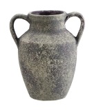 Cumpara ieftin Vaza flori teracota neagra bej 17,5 x 25 cm