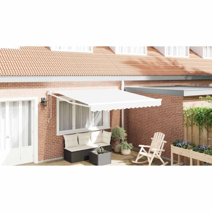 vidaXL Markiză Automată Retractabilă Albă 300 x 250 cm