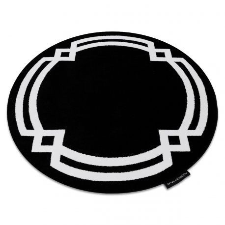 Covor HAMPTON Lux cerc negru, cerc 200 cm