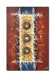 Cumpara ieftin Tablou abstract pictat manual living, birou, Compozitie abstracta 4, 90x60cm ulei pe panza efect 3D, gata de expus pe perete