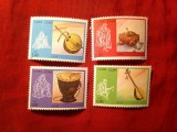 Serie Algeria 1984 - Instrumente Muzicale , 4 valori, Nestampilat