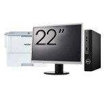 Pachet Calculator Second Hand DELL OptiPlex 3090 Mini PC, Intel Core i3-10105T 3.00 - 3.90GHz, 8GB DDR4, 256GB SSD + Monitor 22&amp;quot; + Imprimanta Bro