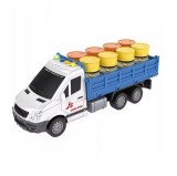 Jucarie camioneta cu butoaie, sunete si lumini 29 cm, Oem
