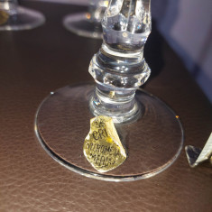 pahare cristal vitrometan medias,set 6 pahare vechi Cristal originala eticheta