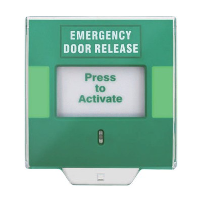 Buton aplicabil din plastic pentru iesire de urgenta, LED, buzzer (TEXT) CSB-802 foto