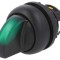 Comutator rotativ 22mm verde stabil 1 poziție