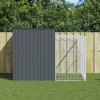 VidaXL Cușcă de câine cu țarc antracit 214x253x181 cm oțel galvanizat