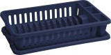 Scurgator de vase Curver, 42 x 26,5 x 8,8 cm, albastru, cu suport tacamuri