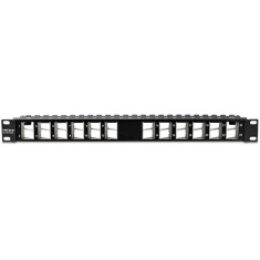Patch Panel ecranat 24 porturi blank keystone inclinate 1U - TRENDnet TC-KP24SA