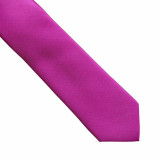 Cravata slim, Onore, lila, microfibra, 145 x 6 cm, model uni, Geometric