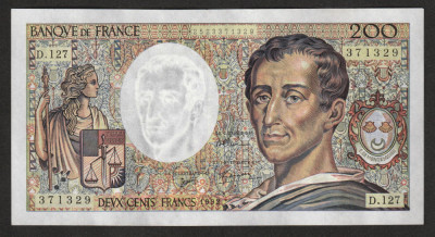 Franta, 200 Francs de Montesquieu/ Delacroix 1992_excelenta_D.137 371329 foto