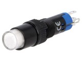 Comutator cu apăsare, SPDT, 2 poziții, iluminat LED, IP40