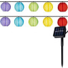 Ghirlanda solara multicolora, 2 moduri de iluminare, lungime totala 3 m, IP44