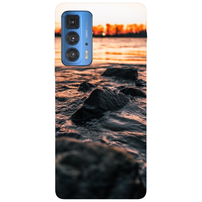 Husa compatibila cu Motorola G100 model Sea shore, Silicon, TPU, Viceversa