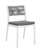 Set 4 scaune Alvin gri alb 49.5x52.5x82 cm