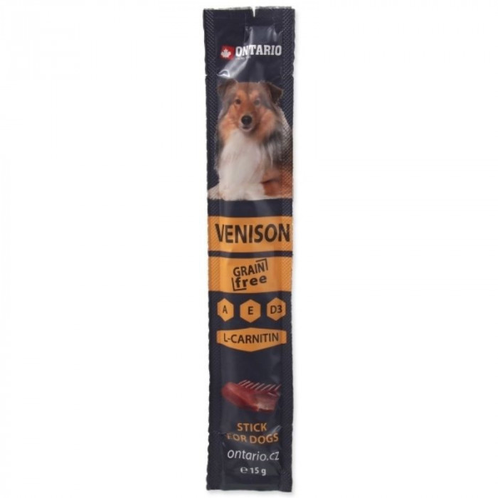 ONTARIO baton din carne v&acirc;nat pentru c&acirc;ini 15 g