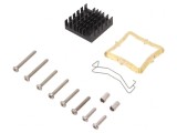 Radiator extrudat cu aripioare negru 29x29x9.5mm