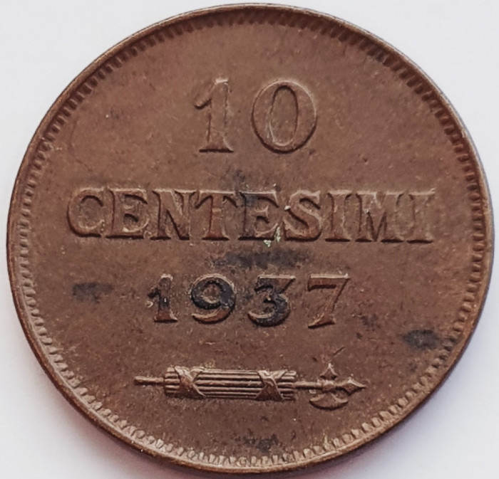 2121 San Marino 10 centesimi 1937 km 13